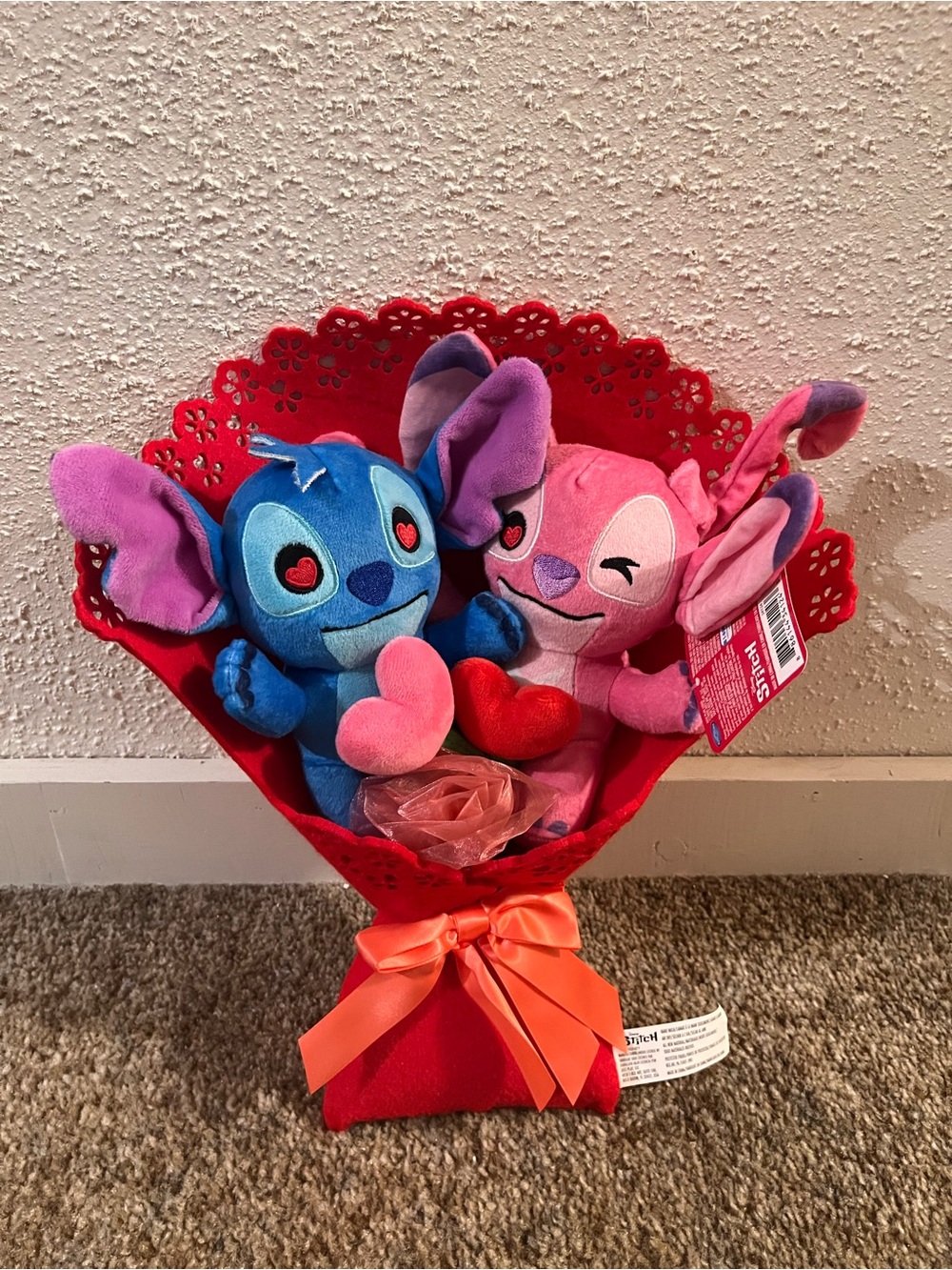 Stitch and Angel Plush Bouquet